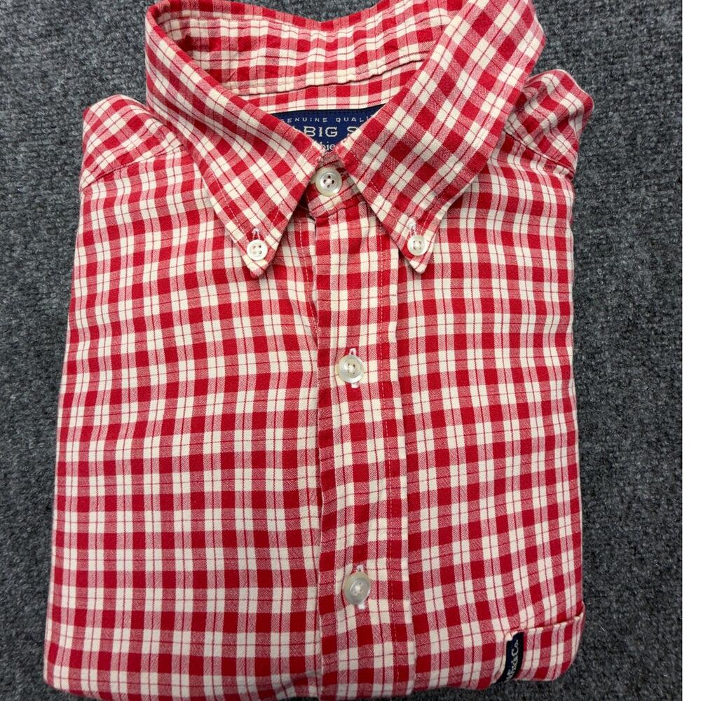 Vintage Abercrombie & Fitch The Big Shirt Men Red Gingham Check Button Down USA - Picture 6 of 7